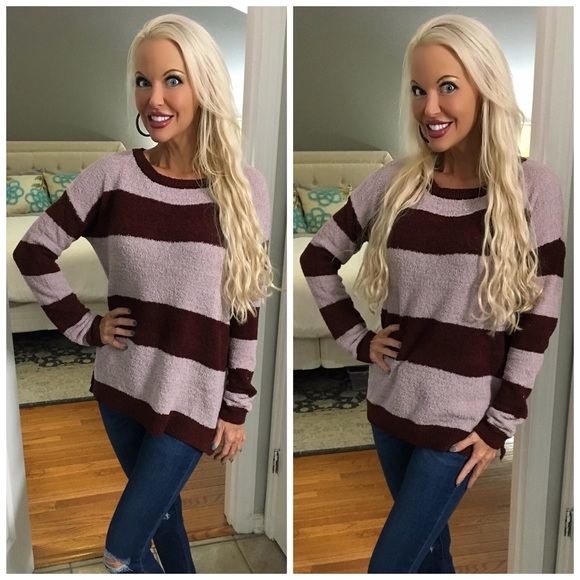 Sweaters - LAST 1! ❤️ Beautiful Soft Berber Striped Sweater
